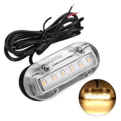 China 6 LED Underwater Pontoon Marine / Plastic Transparant Boat Transom Light for sale