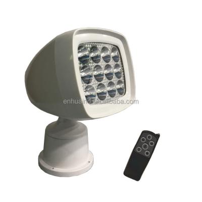 China PC 12V~24V 27W LED Nylon Remote Control Wireless Boat Marine Search Spot Light for sale