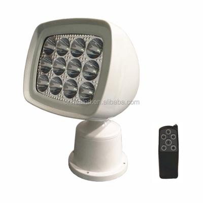 China 1600LM 12V 24V Remote Control Spotlight 12*5W LED Marine Yacht Boat Trailer Search Light for sale