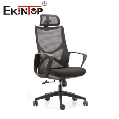 China Free Sample Ekintop Office Furniture Black Folding Office Chair High Back Office Chairs for sale