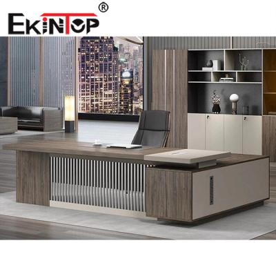 China Factory Wholesale Price (Size) Adjustable Office Furniture Wooden L Shape Executive Office Table Design for sale