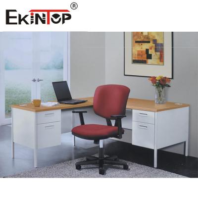 China Home Office (Height) Ekintop Gold Adjustable High End Corner Executive Office Desk for sale