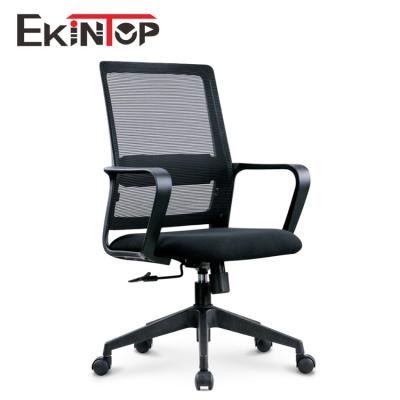 China Ekintop Low Price Mesh Mid-Back Spinning Rolling Chairs Ergonomic Computer Desk Chair For Office for sale