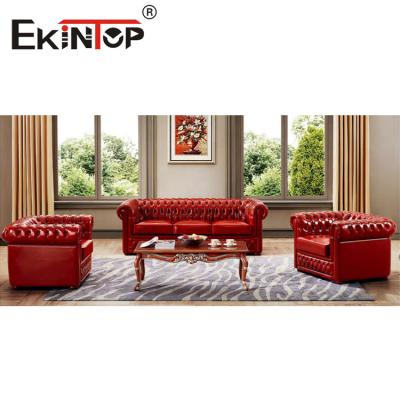 China Ekintop Hotel Furniture Convertible Sofa Sets Modern High End Luxury Sofa Set Home Furniture Genuine Leather for sale