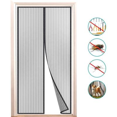 China Folding Screen Moskito Slide Door Magnet Net Automatic Curtain Fly Door for sale