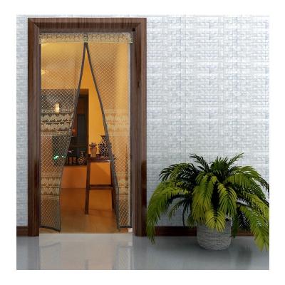 China Folded Curtain Mosquito Net Door With Full Frame Hook And Loop for sale