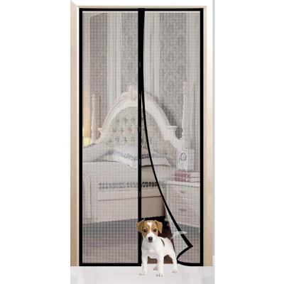 China Easy install/automatically close; washable; Folded For Storage Fly Screen Curtain Fiberglass Mono Magnet for sale