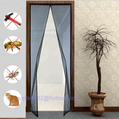 China Magnetic Folding Screen Door Screen With Heavy Duty Mesh Curtain And Full View Hook&Loop for sale