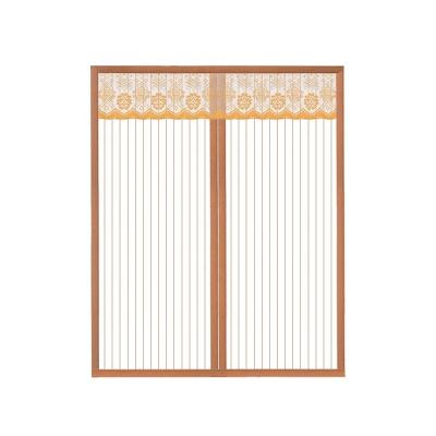 China Magnetic Folding Screen Mesh Door Curtain For Window With Zipper In The Middle for sale