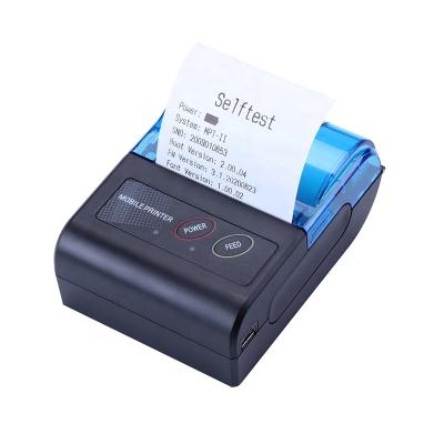 China Black and White Wireless Compact Design Mini Thermal Printer Portable Handheld Printer with Battery for Bill and Receipt Printing for sale