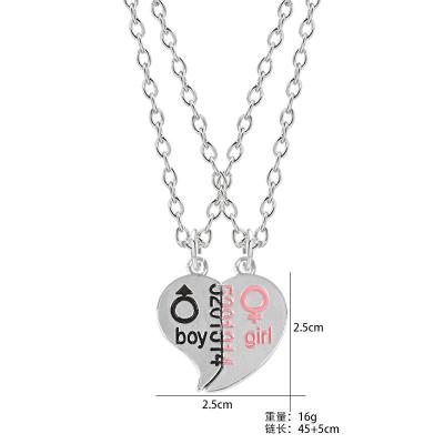 China Europe and America Latest Style Cheap Jewelry Ouple Chain Statement Heart Necklace Wholesale for sale