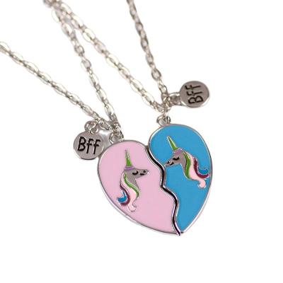 China Europe and America Most Popular Promotional Personalized Long Heart Pendant Necklace Girl Jewelry for sale