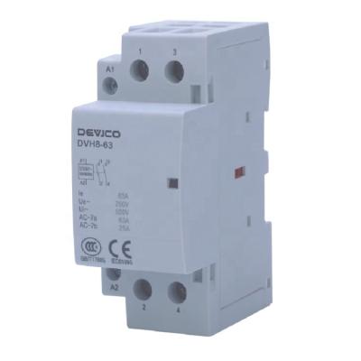 China Modular Household Contactor Contactor 1P 2P 3P 4P Electrical Circuit Home Use AC Contactors DVH8 Good Sale DVH8 for sale