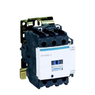 China Hot Sale 50A CE Certified AC Magnetic Contactor LC1 CJX2 220v 440v DV1-N50 Flame Retardant AC Contactor for sale