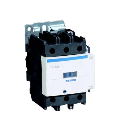 China Hot Sale 80A CE Certified AC Magnetic Contactor LC1 CJX2 220v 440v DV1-N80 Flame Retardant AC Contactor for sale