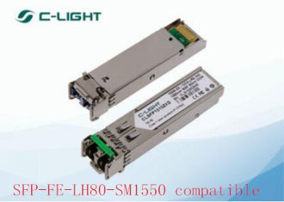 China de Zendontvanger SFP-FE-lh80-SM1550 van 155Mb/s ZX HUAWEI SFP Compatibel met LC Dulplex Te koop