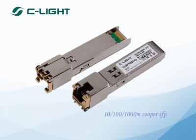 China RJ45 SFP Fiber Transceiver Cisco Compatible Copper For transmission for sale