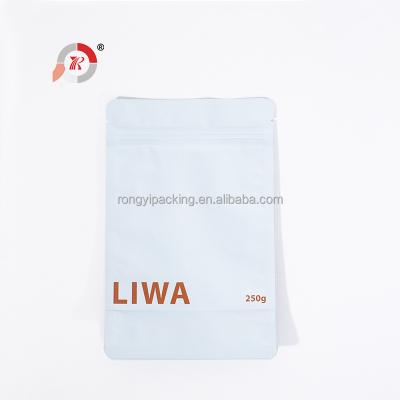 China Security Flat Bottom Coffee Bag Eight Side Sealing Coffee Packaging Bags for sale