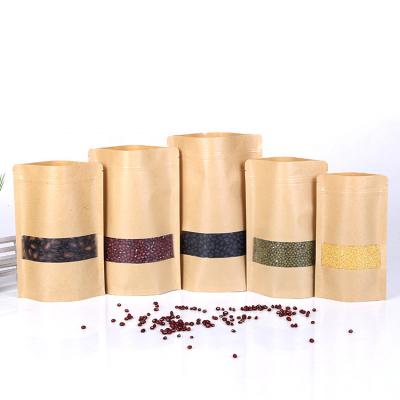 China Aseptic Biodegradable Stand Up Zipper Tea Kraft Paper Bag for sale