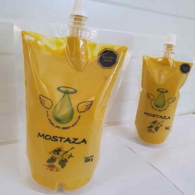 China Transparent Shock Resistance Juice Jam Pouch With Spout for sale