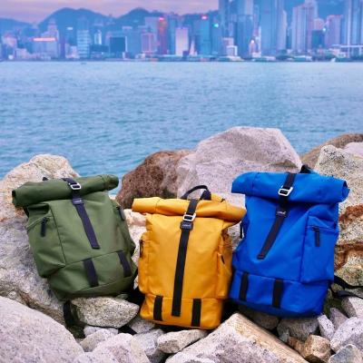 China Water resistant Outdoor women men's sports backpacks bag rPET waterproof hiking travel foldable backpack for sale