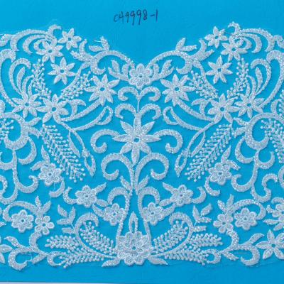 China Sustainable Lace Sequins Lace Fabric With Sequins And Embroidery Pair Flower For Grill Dress for sale