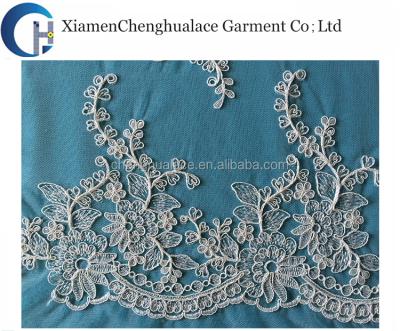 China Viable Cotton Tulle Lace Fabric Elastic And Wholesale Cotton Eyelet Lace Trim For Beautiful Dress for sale