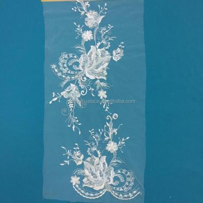 China Viable Wholesale Fashion Embroidery 100% Cotton Or Polyester White Lace Embroidery for sale