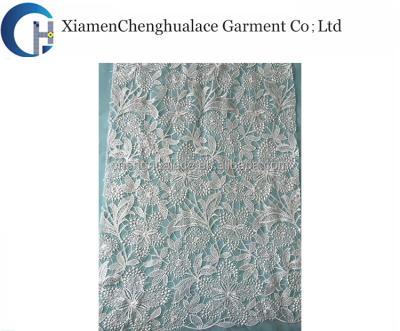 China Viable guipure lace/African embroidery lace fabric from Xiamen/African guipure lace fabric for sale