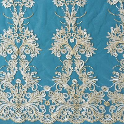 China New viable popular tying embroidery lace with sequins for sale