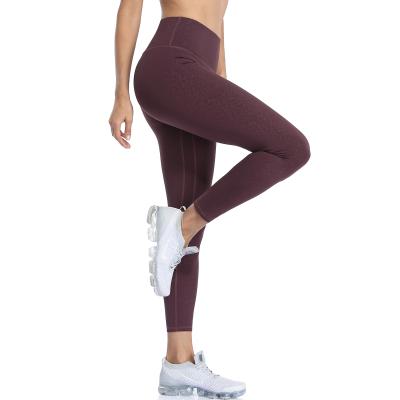 China Antibacterial Print Fitness Leggings Women Workout Yoga Pants High Waist Sports Pants With Hidden Pocket for sale