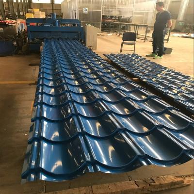 China Traditional Colored Glazed Coated PPGI Roofing Sheet For Home BWG 28 30 32 34 for sale