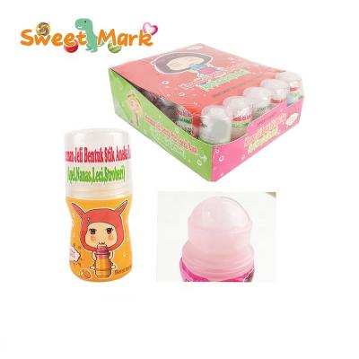 China Funny Halal Sweet Soft Rolling Candy Ball Spray Liquid Candy JH020 for sale