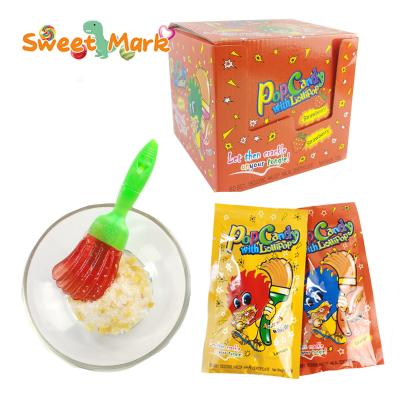 China Natural Fun And Yummy Broom Shape Lollipops Candy Sour Popping Candy for sale