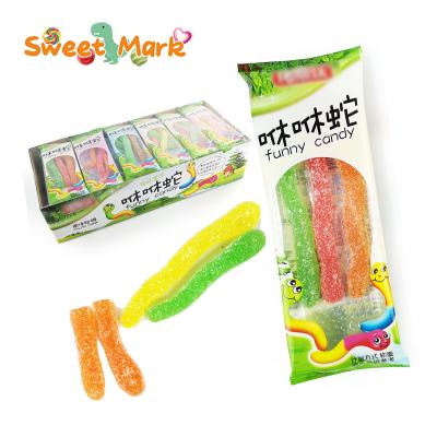 China Natural Snake Shaped Funny Jelly Candy Gummy Candy Halal Candy for sale