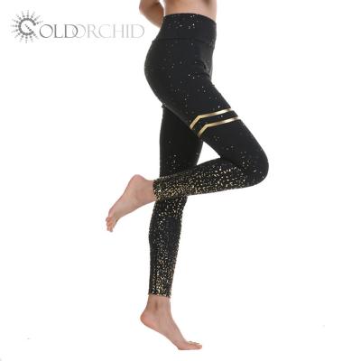 China Black Spandex Fashion Comfortable Tight Yoga Pants Women Breathable Yoga Gaiters for sale