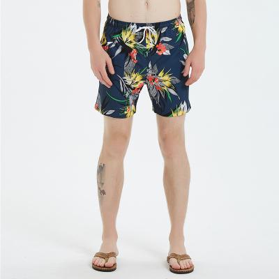 China 2021 Cheapest New Product Breathable Fancy Printed Fashionable Floral Men's Beach Swim Shorts Drawstring Swimming Trunks for sale