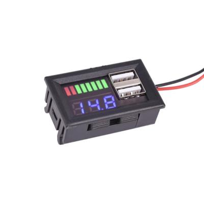 China See details Car 12V Battery Voltage Display Meter Head Dual USB Output 5V2A Voltage Converter for sale