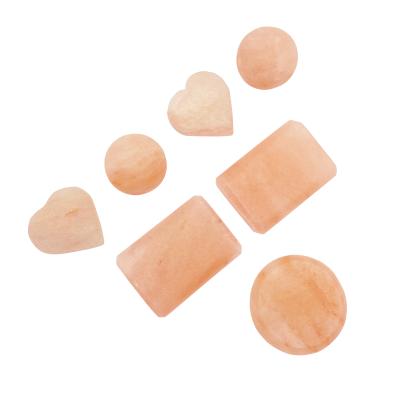 China Hot Rock Natural Massage Body Salt Stone 6pcs Hot Salt Stones Set For Spa Relax Healing for sale