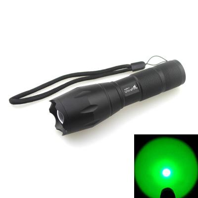 China Camping UltraFire A100 1xCREE Q5 Fire 5-Mode LED Green Zoom Flashlight (1x18650/3xAAA) for sale