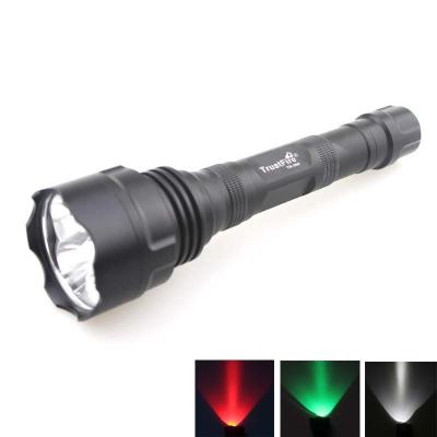 China TrustFire TR-500 3xCREE XRE Q5 3-Colors Camping Light Flashlight (Red White/Green) 500LM 3-Mode LED (2x18650) for sale