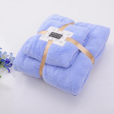 China Sustainable Face Hand Bath Towel Sets Bathroom Towel For Women Microfiber Towel Set For Gift for sale