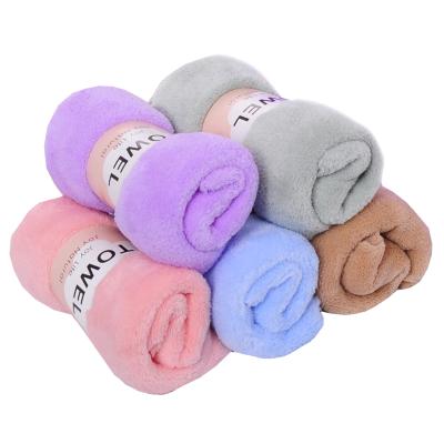 China Sustainable Sustainable High Density Coral Household Water Absorbent Velor Velor Face Towel Set Quick Dry Towel Set for sale