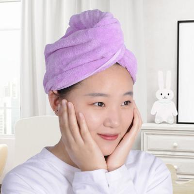 China 300gsm 25cm*65cm Super Absorbent Hat Spa Hair Warp Shower Quick Dry Towel Customized Stocked for sale