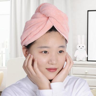 China Customized Reusable Shower Cap Stocked Microfiber Quick Dry Absorbent Hair Towel 300gsm 25cm*65cm for sale