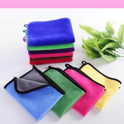 China Sustainable Microfiber 500gsm 60*40cm Quick Dry Car Cleaning Double Face High Water Absorption Towel for sale