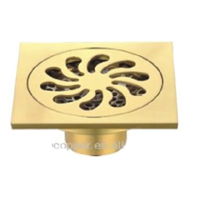 China Floor drain 10x10cm in modern brass for sale