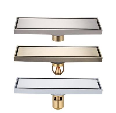 China Modern Shower Drain Linear Channel 100x300 Mm Brass For Tile Insert for sale