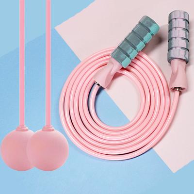 China Wholesale Pink Cordless Cotton Jump Rope Exercise Home Fitness Jump Rope Weight Fitness Exercise Jumping Workout for sale