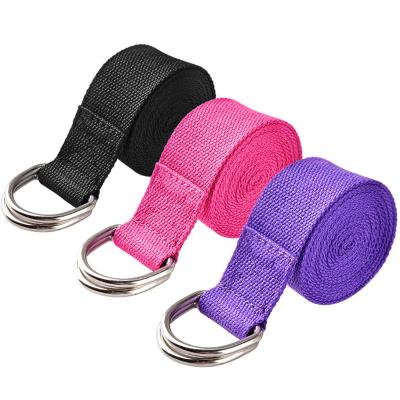 China Hot Sale Gym Fitness Yoga Cotton Pilates Yoga Stretch Band Yoga Elastic Strap for sale